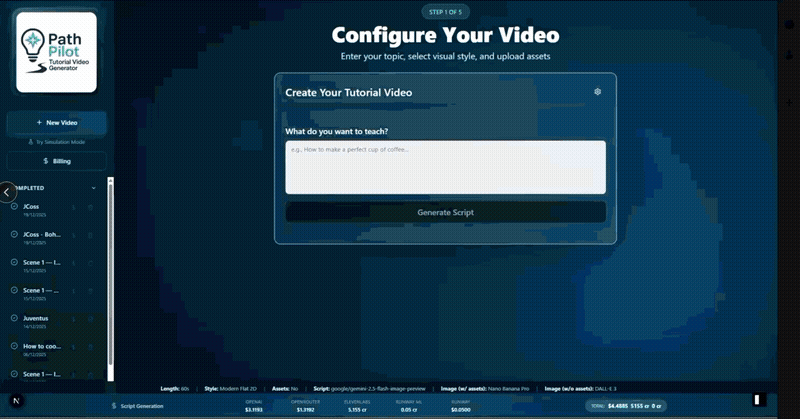 PathPilot Tutorial Generator demo