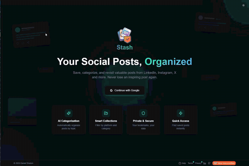 Social Stash demo